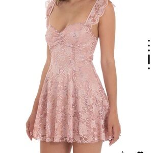 🌟 Lucy In The Sky Sherry Lace Sequin Fit and Flare Dress New Without Tags! Sz XL